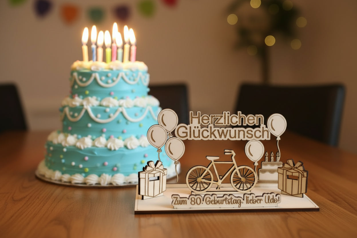 Geldgeschenk "Geschenke und Luftballons"