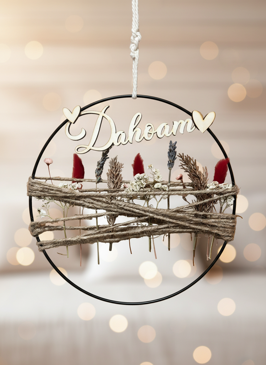 Trockenblumenkranz "Dahoam"