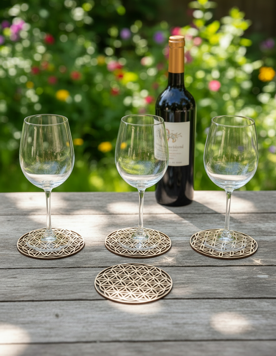 Untersetzer-Set "Blume des Lebens"