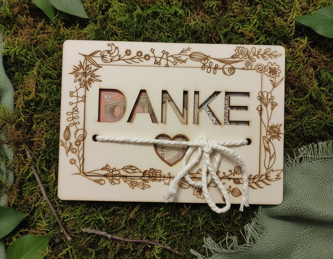 Geldgeschenk "Dankeskarte"
