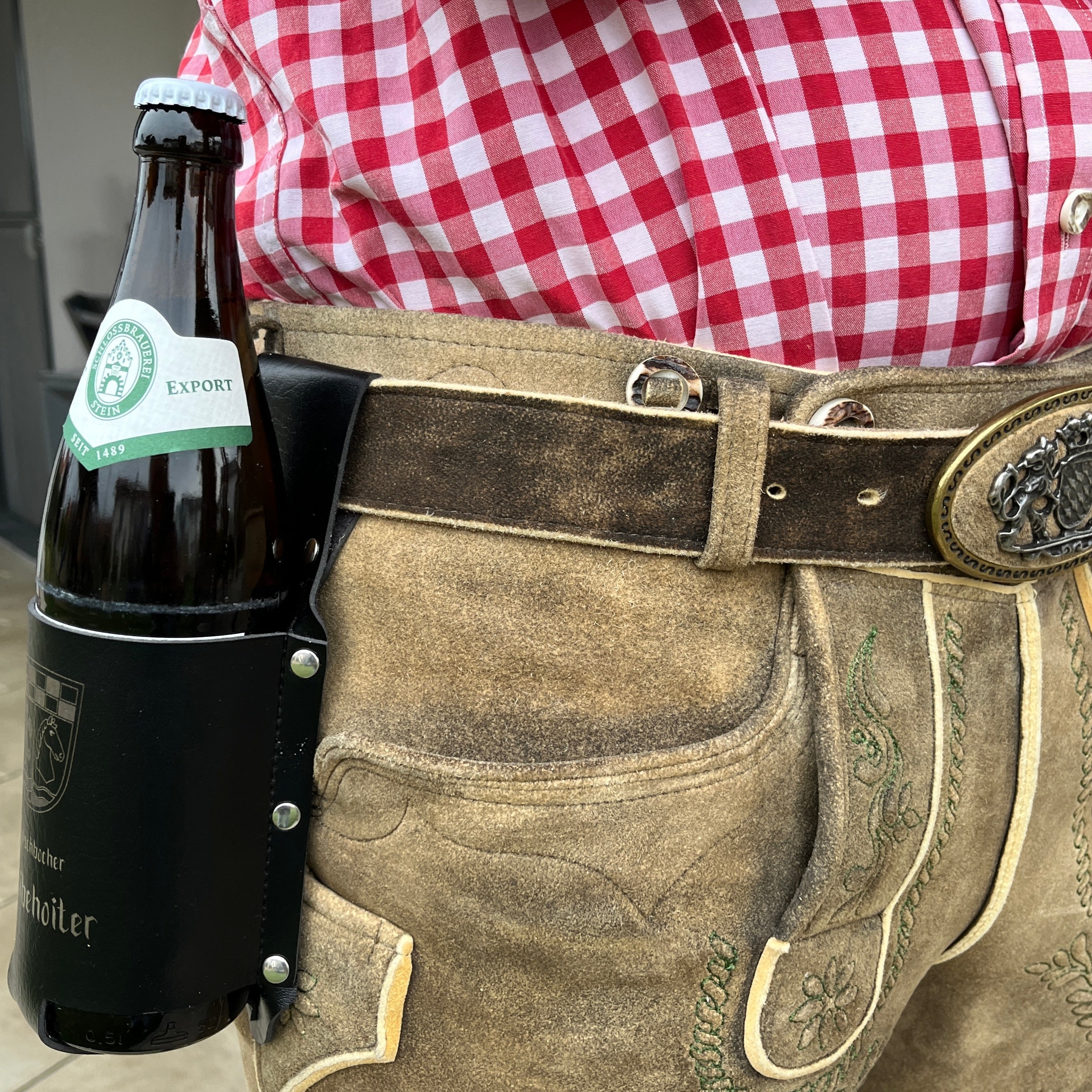 Hoibehoiter "Braun mit Lasche"